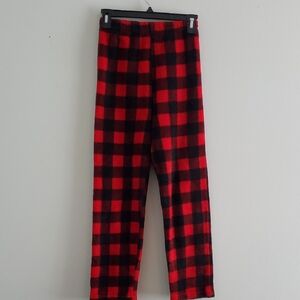 Red and Black Plaid Fuzzy Pajama Pants